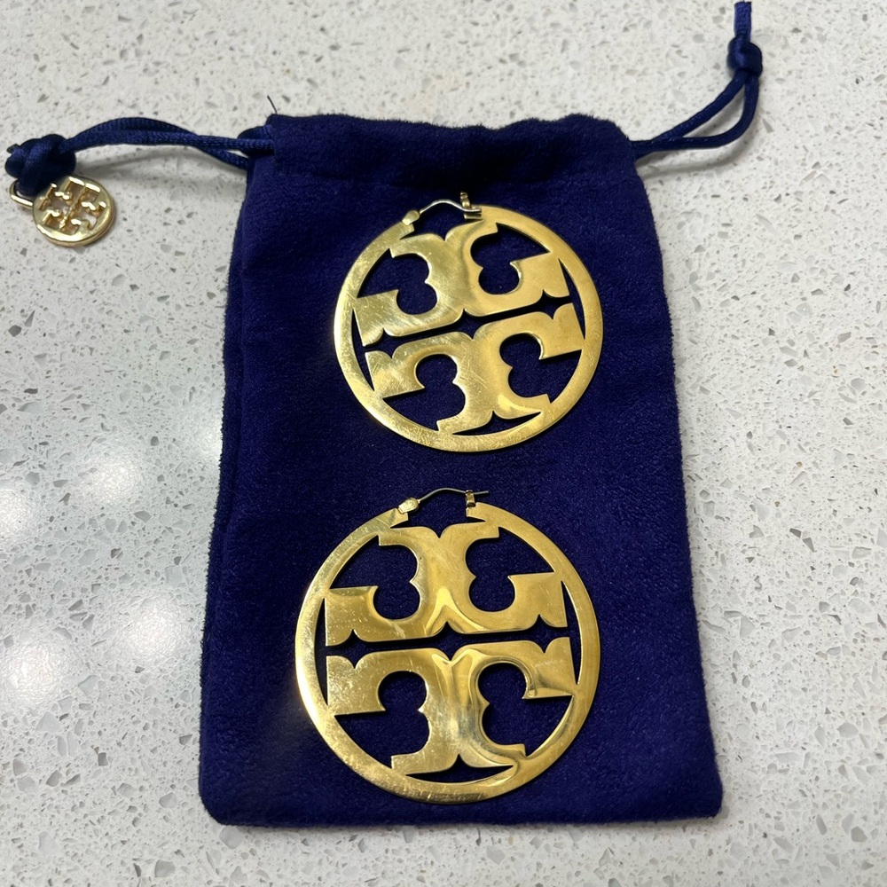 Tory Burch Gold Statement Earrings